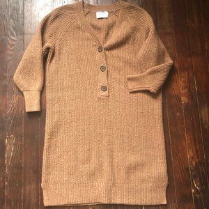 Old Navy Rib Knit Mini Henley Style Sweater Dress, XSP, NWOT